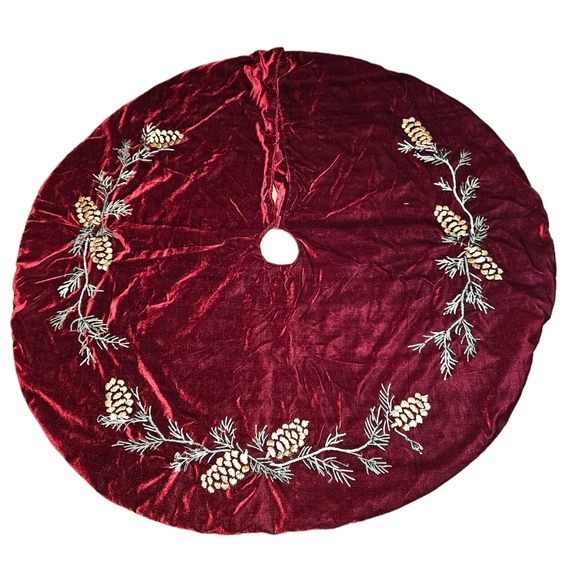 Martha Stewart Holiday Martha Stewart Dark Burgundy Velvet